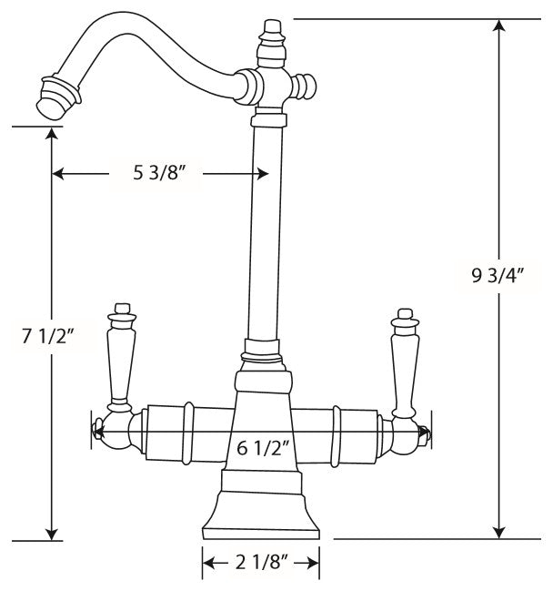Point Of Use Instant Hot/Cold Water Drinking Faucet W/ Traditional Swivel Spout