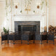 2 ft. Short Fiber Weave Room Divider Black 8 Panels