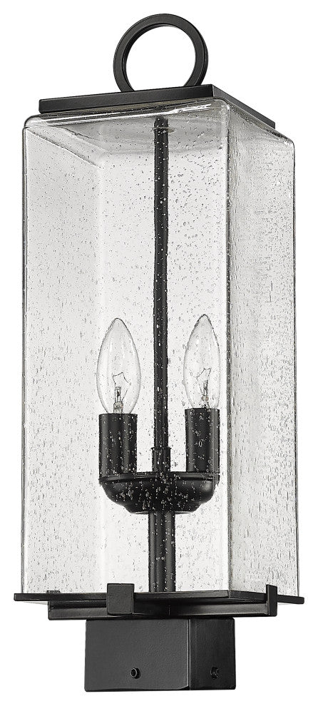 Zlite 592PHMS-BK 2-Light Outdoor Post Mount Fixture, Seedy