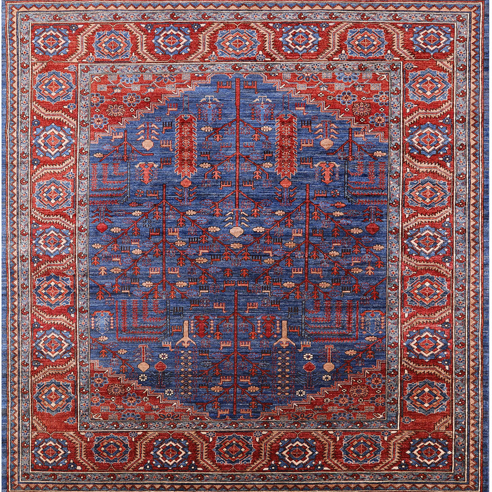 Ahgly Company Indoor Square Mid-Century Modern Area Rugs, 4' Square