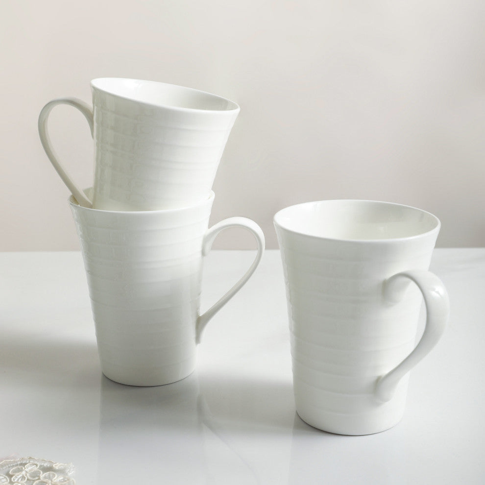 Stone Lain Eleanor Bone China 32 Piece Dinnerware Set, White