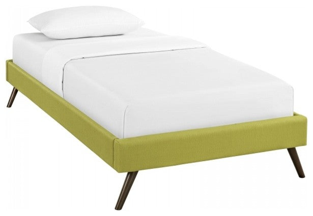 Modway Bedroom Helen Twin Fabric Bed Frame With Round Splayed Legs