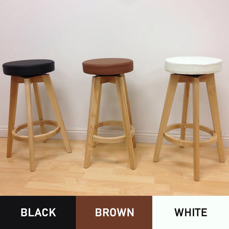 Mod Made Rex Modern Wood Counter Stool, White