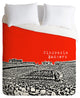 Deny Designs Bird Ave Wisconsin Badgers Red Duvet Cover - Lightweight