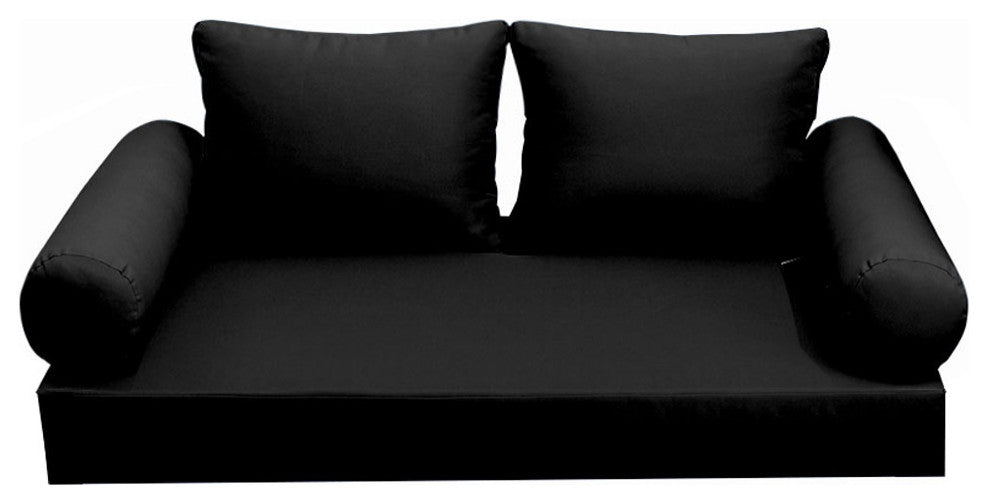 S1 Twin Size 5PC Knife Edge Daybed Mattress Cushion Bolster Complete Set AD109