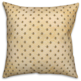Bee Pattern 20 x 20 Spun Poly Pillow