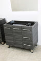 Windbay 48" Free Standing Vanity, Dark Grey, White Quartz Under Mount Countertop