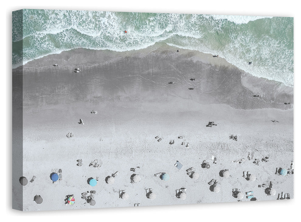 Aerial Beach Photo 24x36 Canvas Wall Art