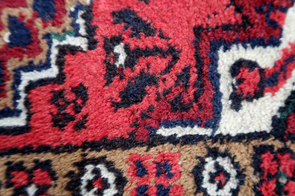 Handmade Vintage Persian Hamadan Mat 1.3'x1.9', 40cmx60cm, 1970s