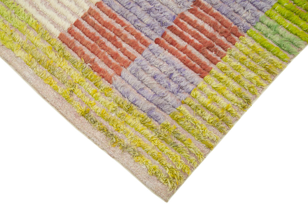 Rug N Carpet - Handmade Turkish 5' 2'' x 6' 8'' Modern Design Wool Kilim Rug