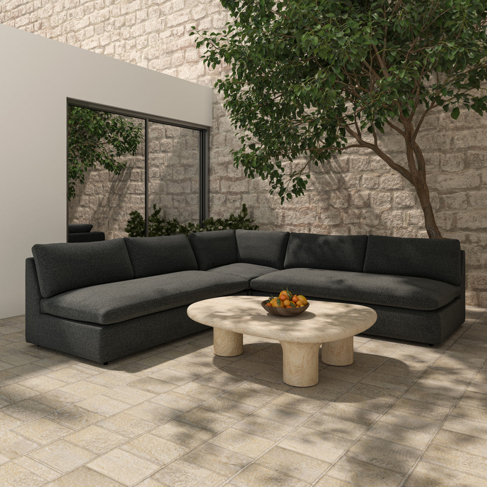 Miles Outdoor Corner Speckled Charcoal