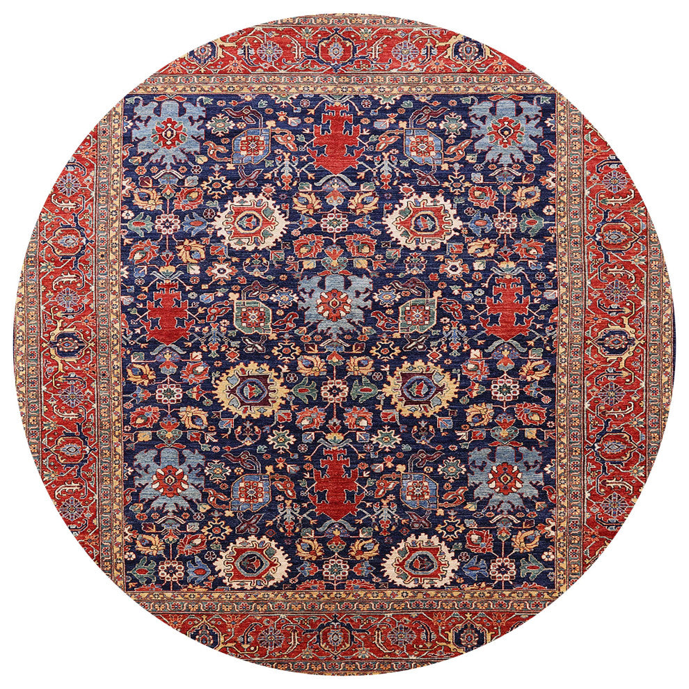 Ahgly Company Indoor Round Mid-Century Modern Area Rugs, 4' Round