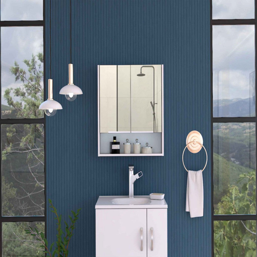 Medicine Cabinet With Mirror Lexington, Bathroom, White