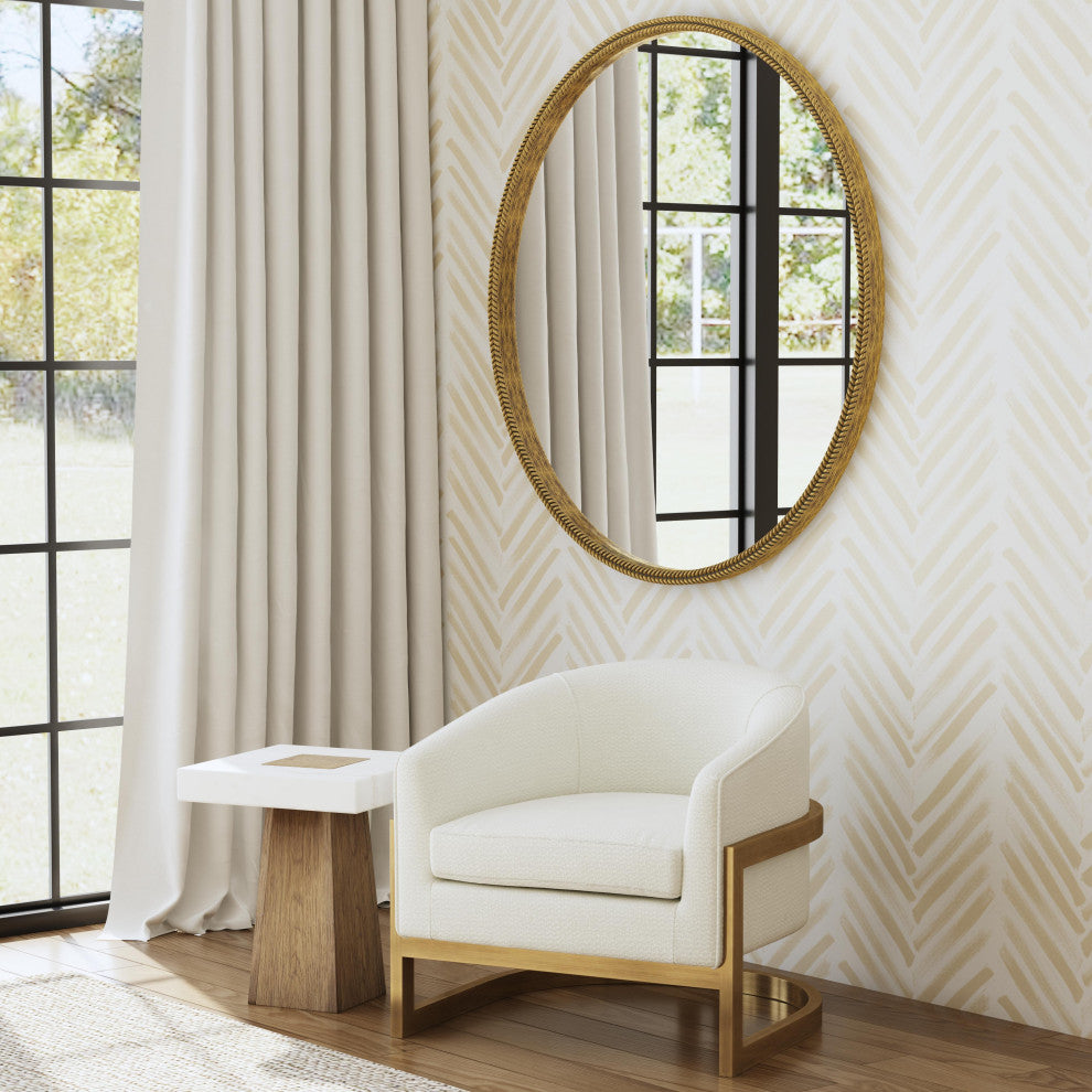 Neve Accent Chair - Ivory /Brushed Gold