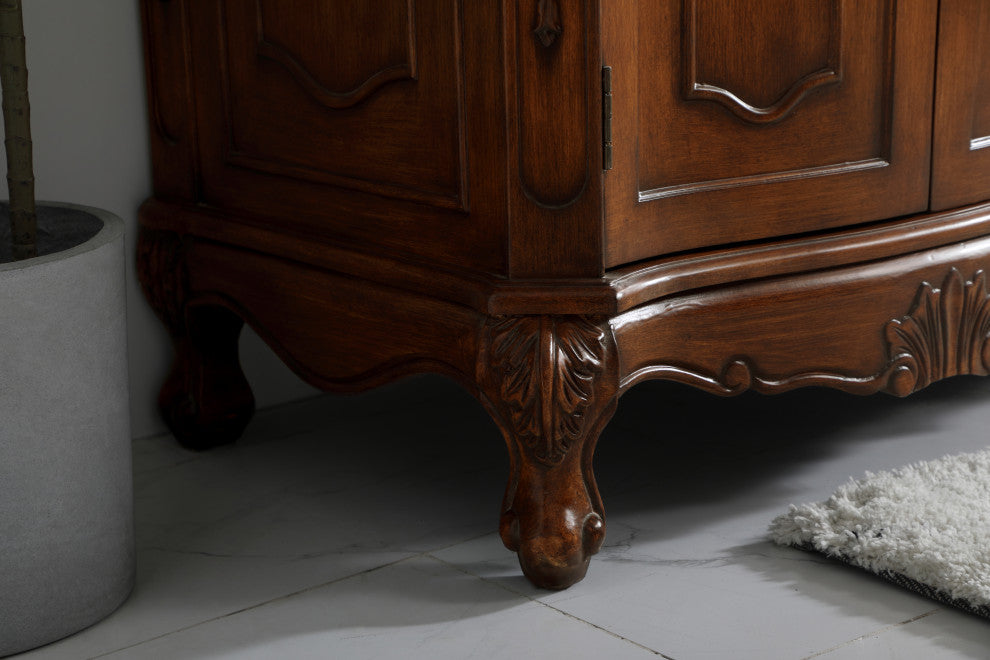 Bathroom Vanity, Teak, 72", Double Sink