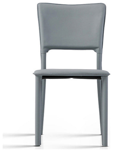 Metro Top Grain Leather Side Chair, Heritage Leather-Sand
