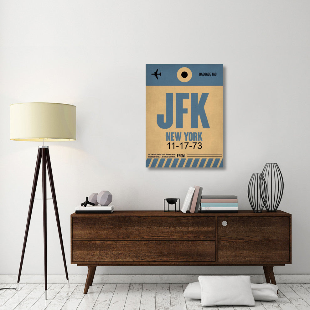 "JFK New York Luggage Tag 2" Fine Art Print