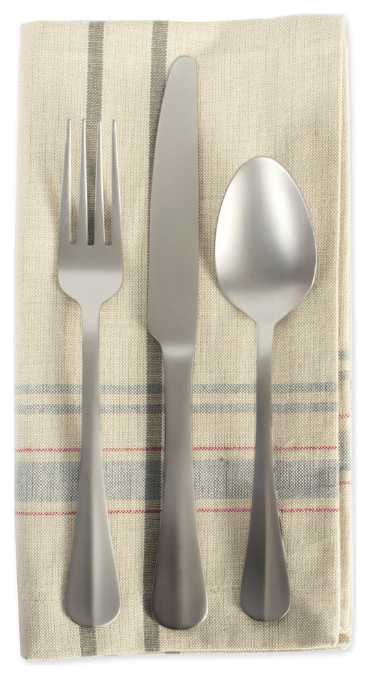 DII Gray French Stripe Napkin, Set of 6