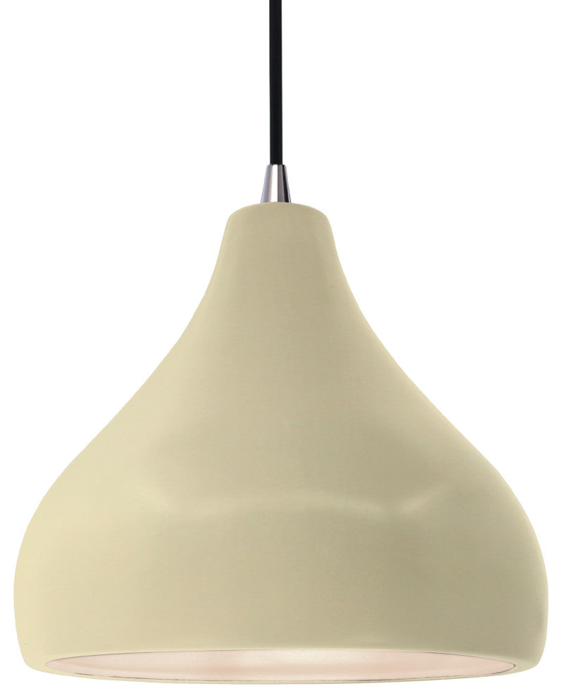 Radiance Medium Droplet Pendant, Vanilla Gloss Frame, LED, Black Cord