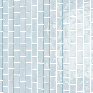CastelloUSA Anacleto Ceramic Pressed 1"x2" Mosaic Tile, Light Blue
