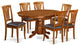 Avon7-Sbr-Lc, 7-Piece avon Table With Leaf and 6 Padded Leather Chairs