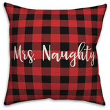 Mrs. Nice, Buffalo Check Plaid 18x18 Throw Pillow Cover