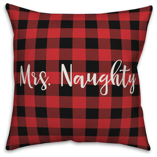 Mrs. Nice, Buffalo Check Plaid 18x18 Throw Pillow Cover