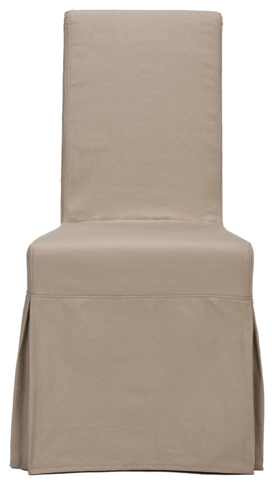 Safavieh Adrianna 19''''H Linen Slipcover Chairs, Set of 2, Ecru