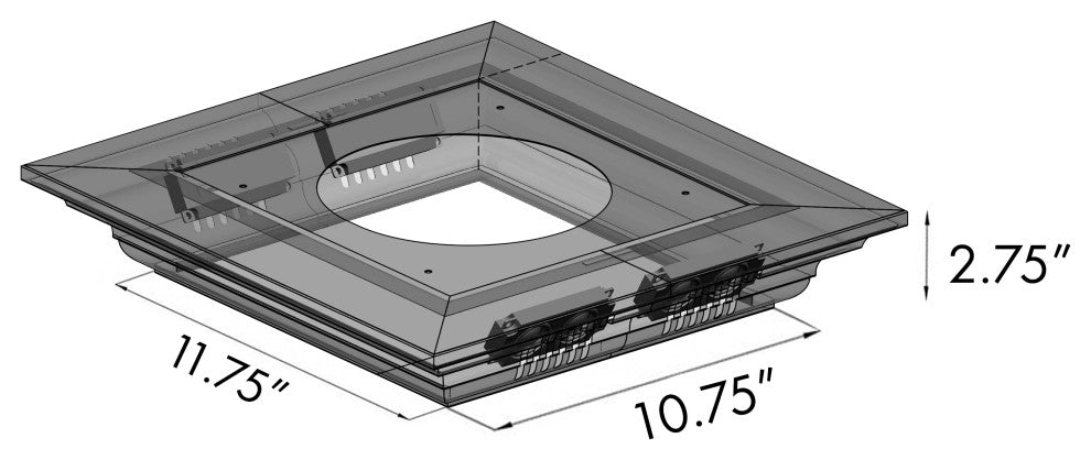 30" ZLINE CrownSound Ducted Island Range Hood, GL9iCRN-BT-30