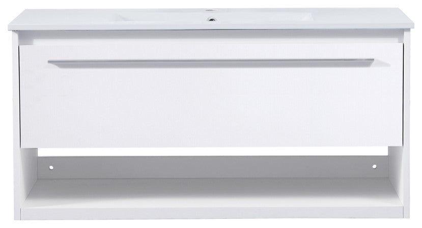 40" Single Bathroom Floating Vanity, White