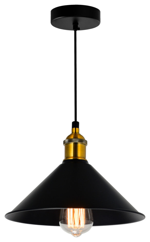 Brave 1 Light Down Mini Pendant With Black Finish