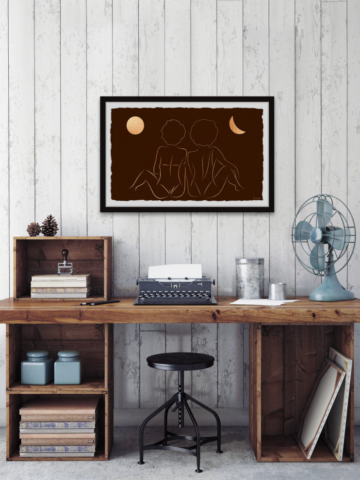 "My Moon" Framed Painting Print, 18x12