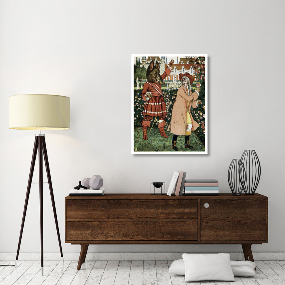 "Beauty and the Beast - The Beast in Red" Paper Print by Walter Crane, 32"x42"
