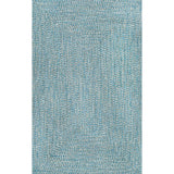 Nuloom Braided Lefebvre Indoor/Outdoor Area Rug, Aqua 3'x5'