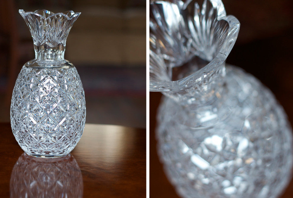 Waterford Crystal Hospitality Pineapple Vase 12" Tall Collectible