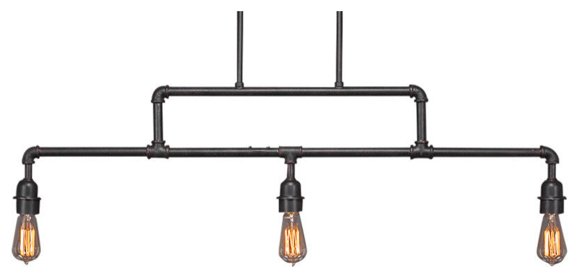 Vintage 3-Light Bar, Dark Granite