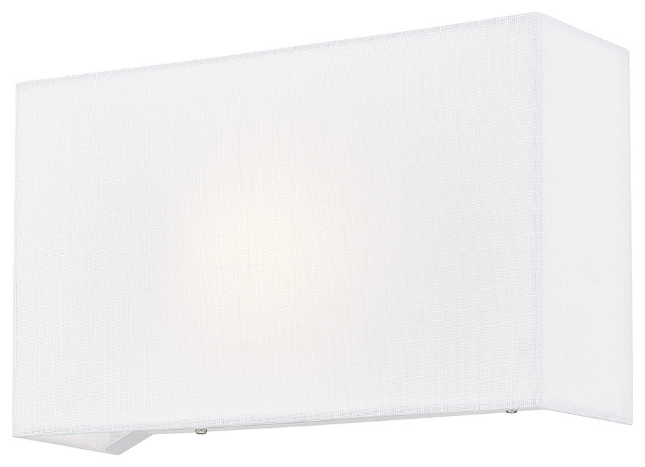 ADA 12-inch Rectangle Fabric Wall Sconce