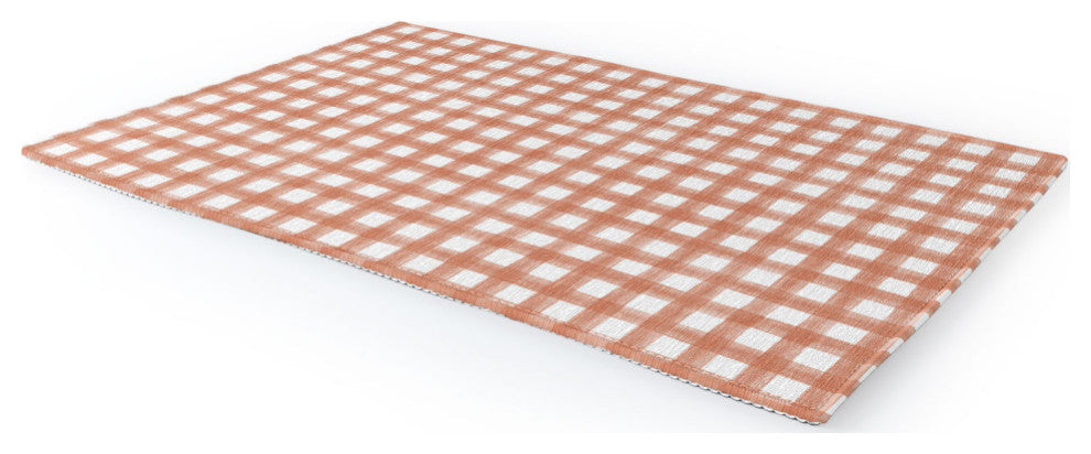 Little Arrow Design Co watercolor plaid terracotta Area Rug