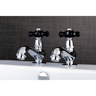 Kingston Brass Basin Faucet With Cross Handle, Polished Chrome