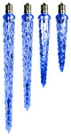 11" C9 Falling Blue Icicle With Pure White LEDs