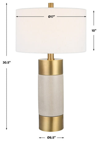 Uttermost Adelia Ivory and Brass Table Lamp