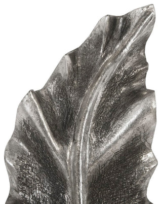 Petiole Wall Leaf, Silver, Small, Version B