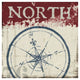"Nautical I Red" Digital Paper Print by Wellington Studio, 32"x32"