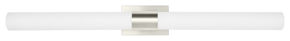 Perpetua LED 42" Bathroom Vanity Light With End Caps, Brushed Nickel