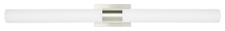 Perpetua LED 42" Bathroom Vanity Light With End Caps, Brushed Nickel