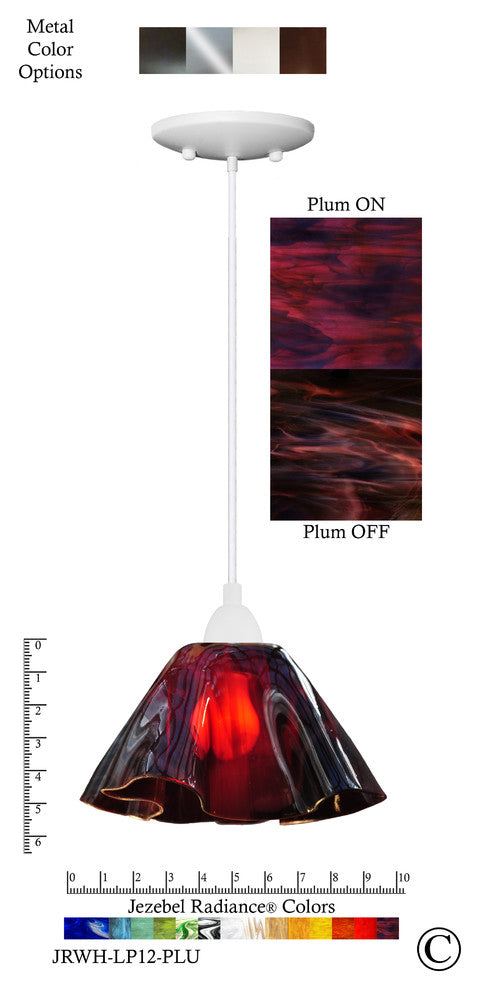 Jezebel Radiance Lily Small Pendant, Plum