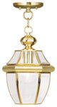 Monterey Outdoor Chain-Hang Light, Antique Brass, Polished Brass