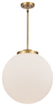 Beacon Pendant, Brushed Brass, Matte White, Matte White