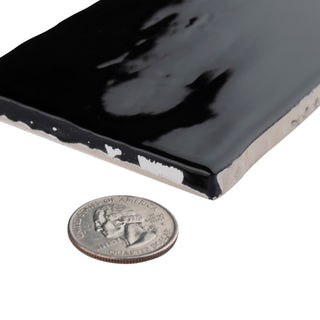 Castillo 3" x 12" Ceramic Wall Tile, Black