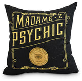 The Psychic Eye Gold/Yellow Halloween Print Decorative Throw Pillow, 18"